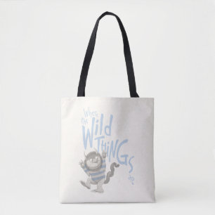 Tote Bag Citation de Où sont les bêtes sauvages - Bleu