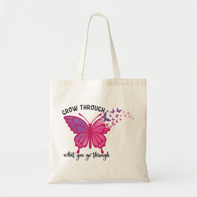 Tote Bag Citation de papillon (Devant)