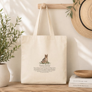 Tote Bag Citation de race de chien suédois Vallhund en aqua