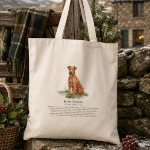 Tote Bag Citation de race de chien Terrier Irlandais Aquare
