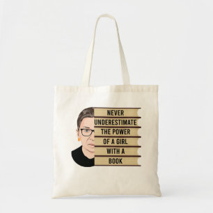 Tote Bag Citation de RBG : ne sous-estimez jamais le pouvoi
