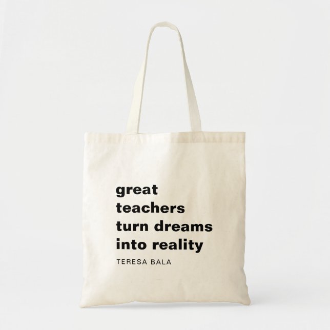 Tote Bag Citation de reconnaissance de l'éducateur brillant (Devant)