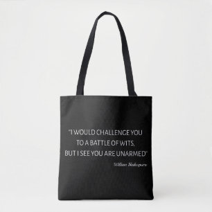 Tote Bag Citation De Shakespeare - Bataille De Wits