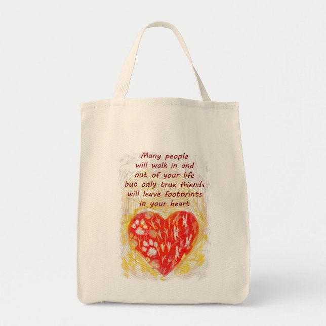 Tote Bag Citation de véritable ami d'animal familier (Devant)