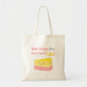 Tote Bag Citation de vie drôle et mignonne sur un morceau d