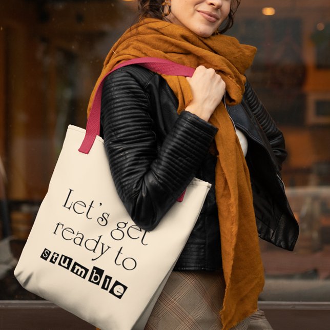 Tote Bag Citation de vin drôle typographie humour femmes si (Créateur téléchargé)