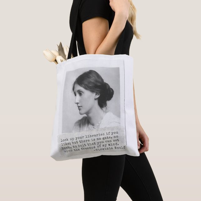 Tote Bag Citation de Virginia Woolf - Icônes de l'histoire  (De près)