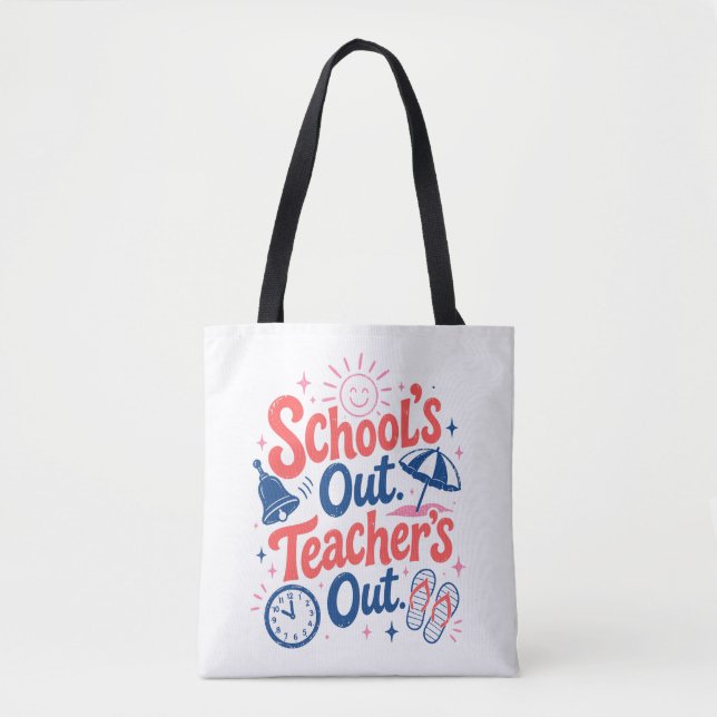 Tote Bag Citation d'enseignant drôle d'été (Devant)