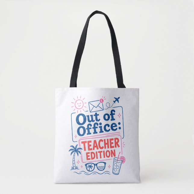 Tote Bag Citation d'enseignant drôle d'été (Devant)