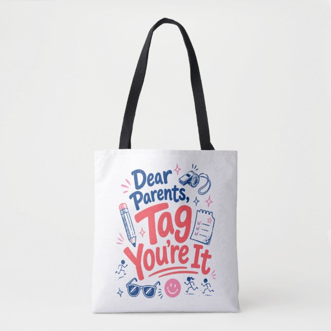 Tote Bag Citation d'enseignant drôle d'été (Devant)