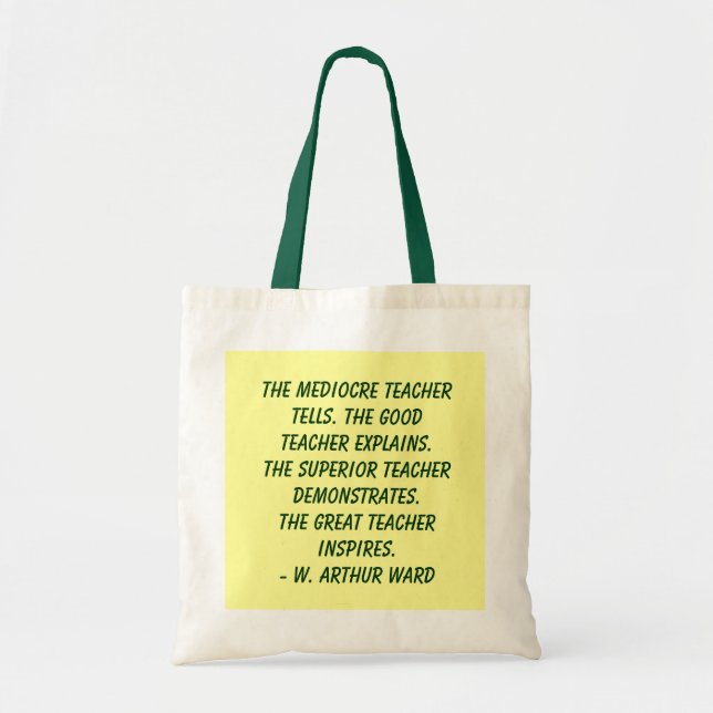 Tote Bag Citation d'enseignant inspirante (Devant)