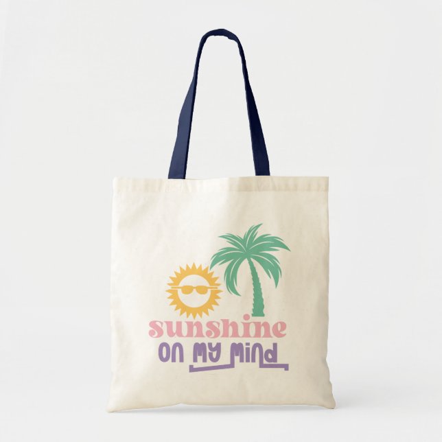 Tote Bag Citation d'été Boho Retro (Devant)