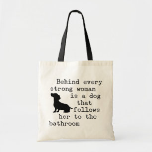 Tote Bag Citation d'humour de chien - Dachshund