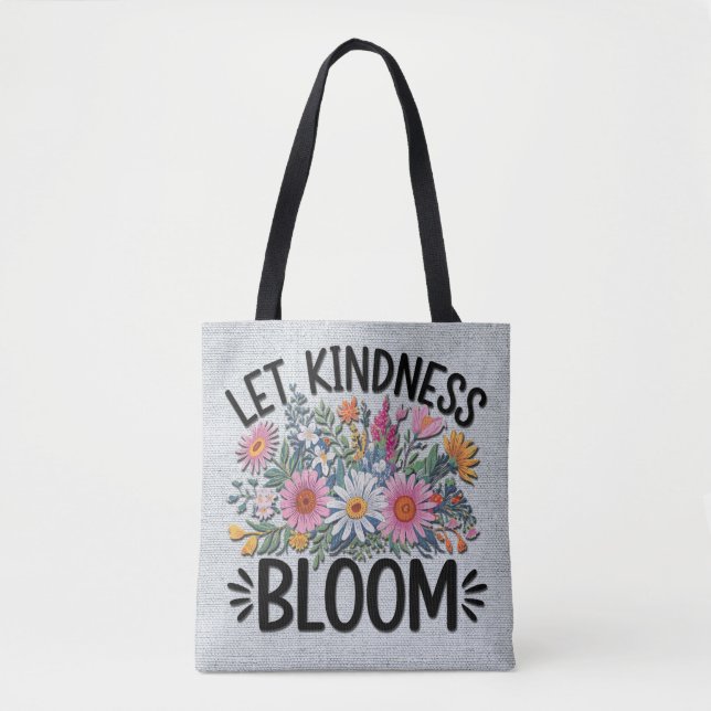 Tote Bag Citation/Discours/Fleurs Inspirationnels (Devant)