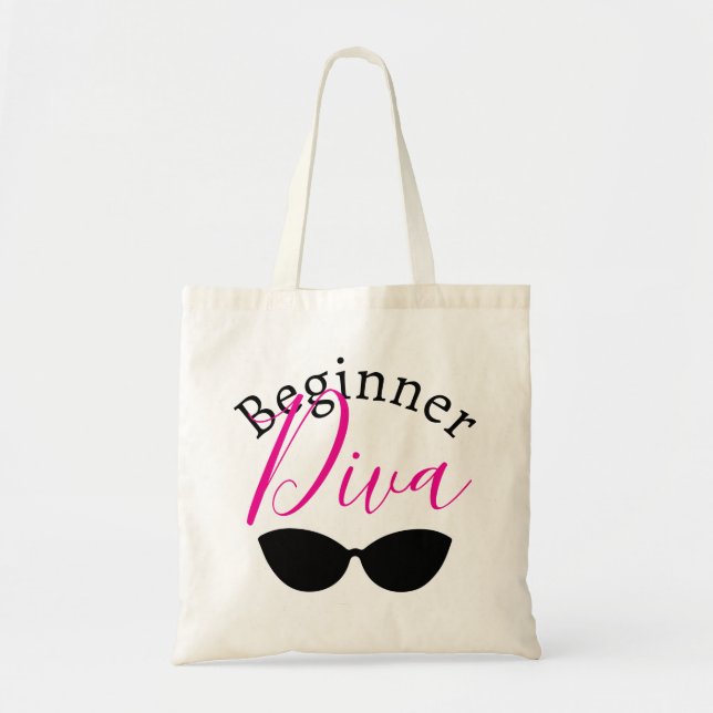 Tote Bag Citation drôle de diva débutante (Devant)