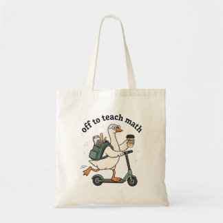 Tote Bag Citation drôle de professeur de maths en partance