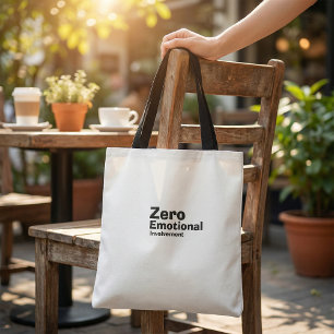 Tote Bag Citation drôle humour typographique noir et blanc