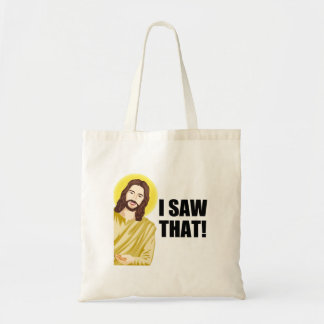 Tote Bag Citation drôle Jésus Meme, j'ai vu ça Jésus