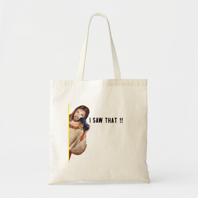 Tote Bag Citation drôle Jésus mème J'ai vu que les femmes c (Devant)