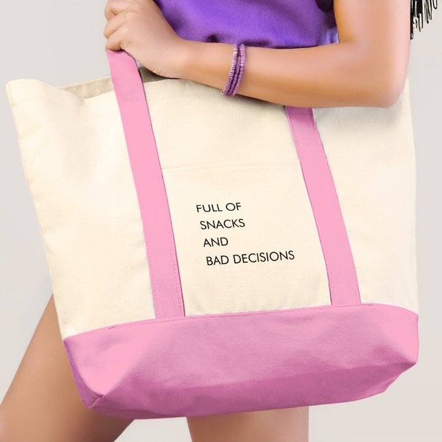 Tote Bag Citation drôle mignonne fille moderne minimaliste (Funny Quote Cute Girly Modern Minimalist Tote Bag)