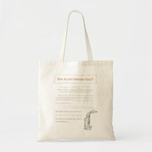 Tote Bag Citation du livre Velveteen Rabbit 1922 Devenir un