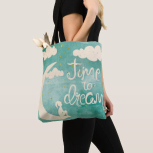 Tote Bag Citation du rêve inspirant des nuages de lune