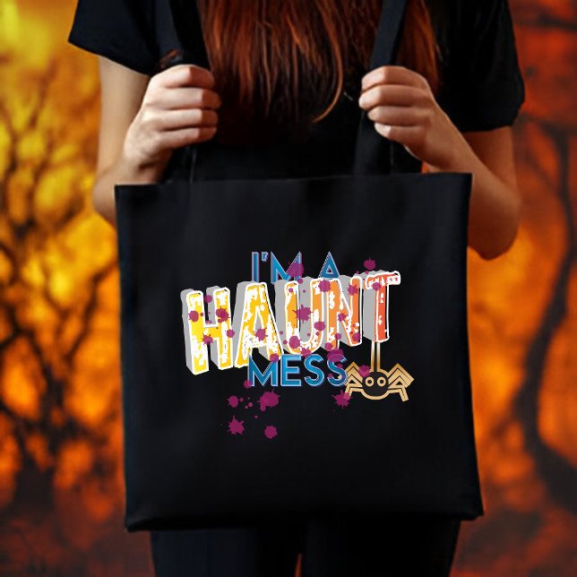 Tote Bag Citation Éffrayante de la typographie d'Halloween  (Créateur téléchargé)