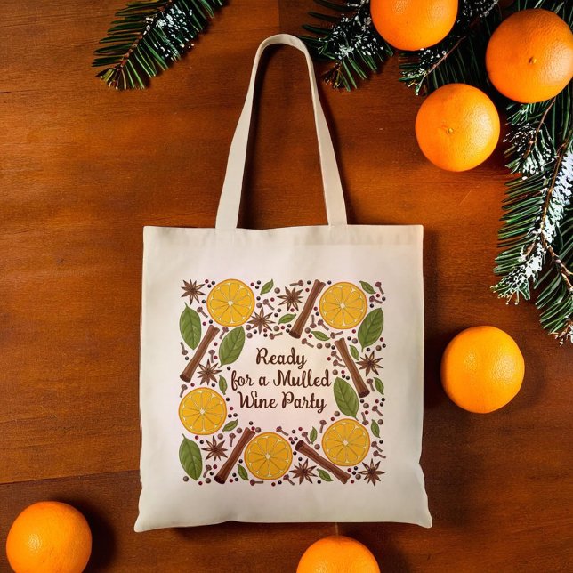 Tote Bag Citation épicée de vin chaud de Noël (Christmas mulled wine spicy tote bag)