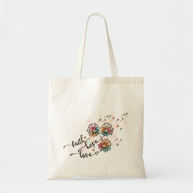 Tote Bag Citation Faith Hope Love (Devant)