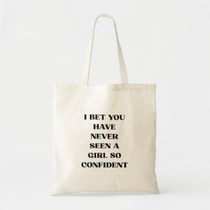 Tote Bag Citation Fille Confiante Typographie – Féministe