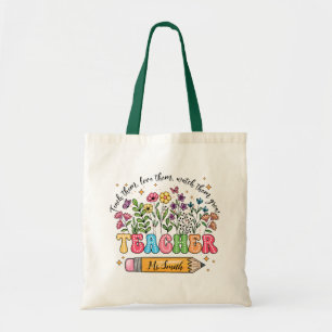 Tote Bag Citation Fleur sauvage de l'enseignant