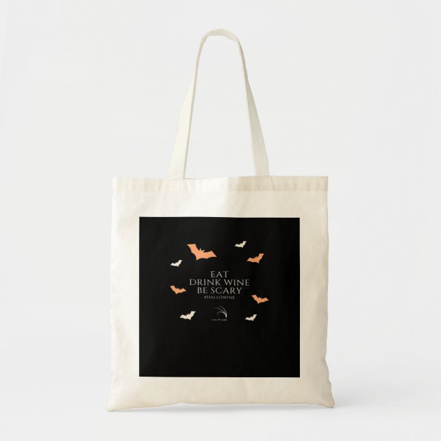Tote Bag Citation Hallowine Halloween Manger Boire (Devant)