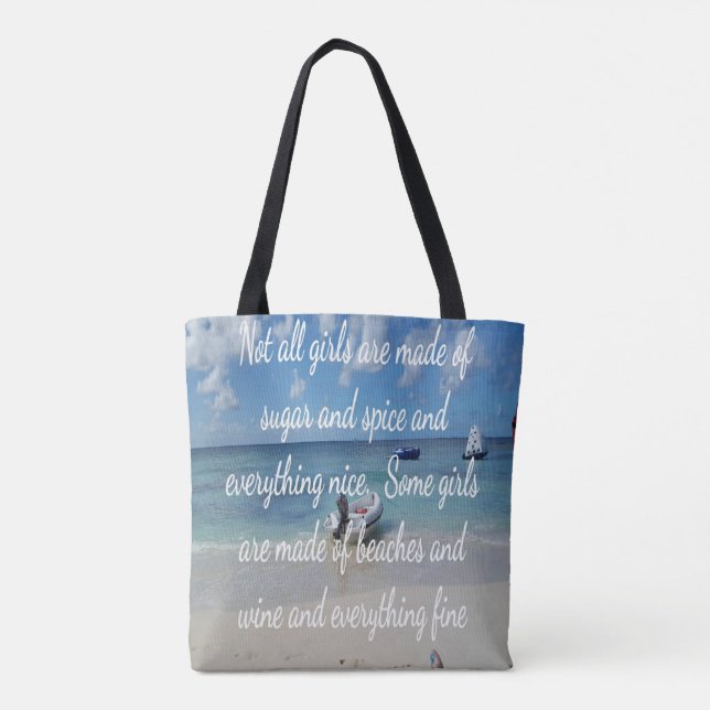 Tote Bag Citation humoristique de sucre et d'épice sur la (Dos)
