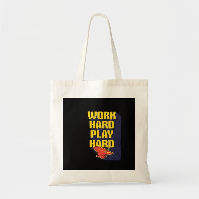 Tote Bag Citation inoubliable dur travail est de payer off  (Devant)