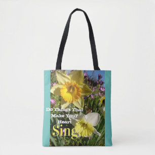 Tote Bag Citation Inspirationnelle Daffodique Ressort Flora