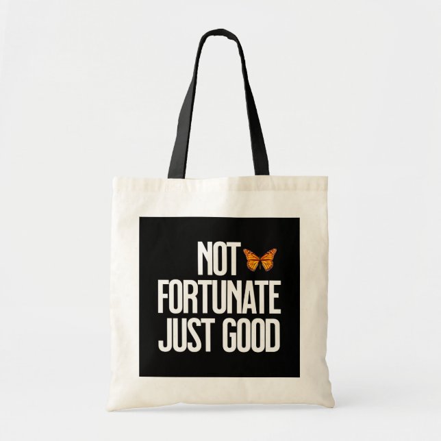 Tote Bag Citation Papillon Monarch 'Pas De Chance, Simpleme (Devant)
