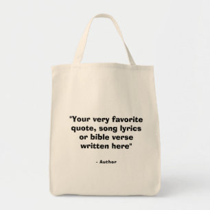 Tote Bag Citation personnalisée ou verset biblique - créez