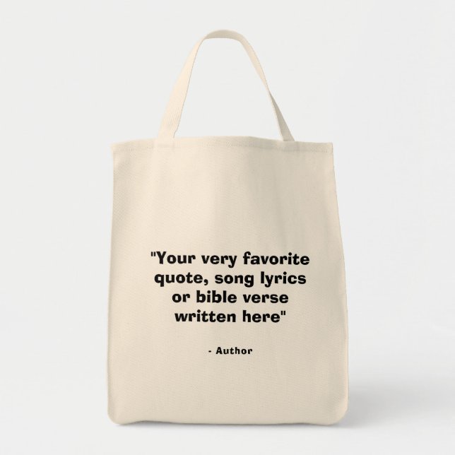 Tote Bag Citation personnalisée ou verset biblique - créez  (Devant)