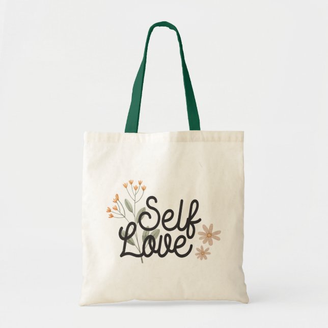 Tote Bag Citation positive d'amour de soi  (Devant)