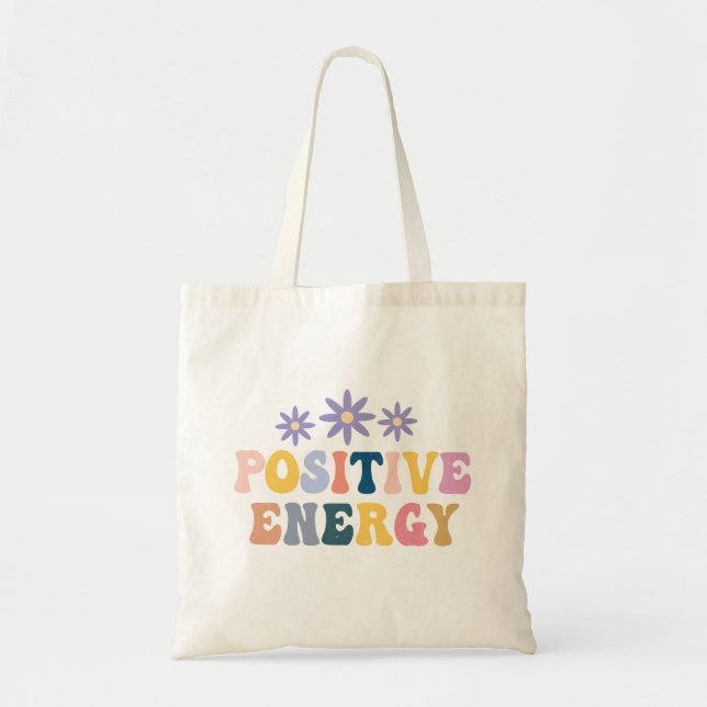Tote Bag Citation positive de Hippie rétro (Devant)