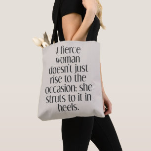 Tote Bag Citation pour femme farouche et confiante