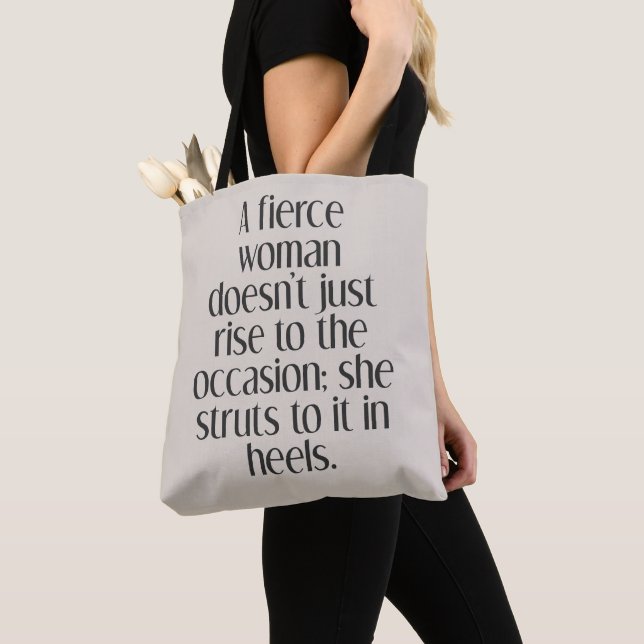 Tote Bag Citation pour femme farouche et confiante (De près)