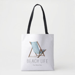 Tote Bag Citation Vacances d'été nautique Chaise Vacances d