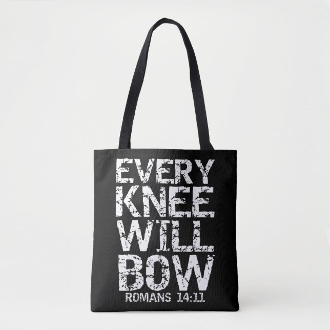 Tote Bag Citation Verse de la Bible chrétienne audacieuse p (Devant)