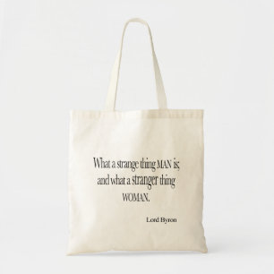Tote Bag Citation vintage de femme de seigneur Byron
