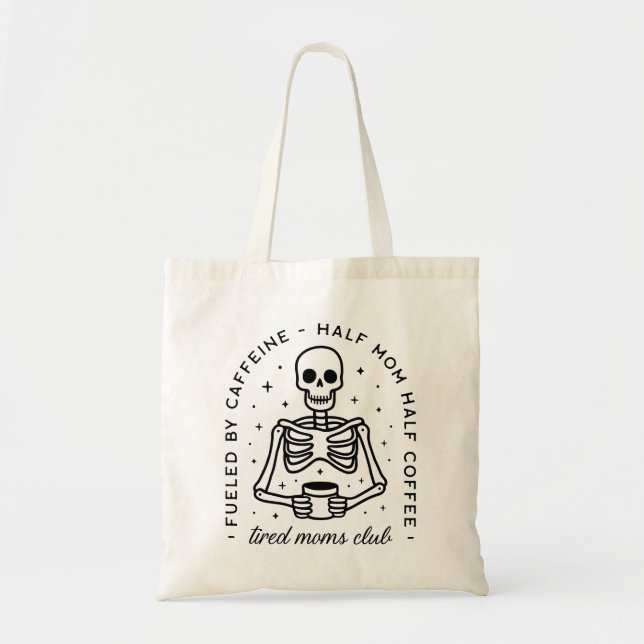 Tote Bag Citations de café amusantes du club des mamans fat (Devant)