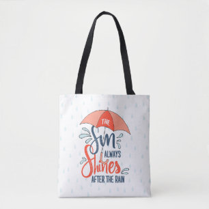 Tote Bag Citations de pluie Sun Citations de résultats posi