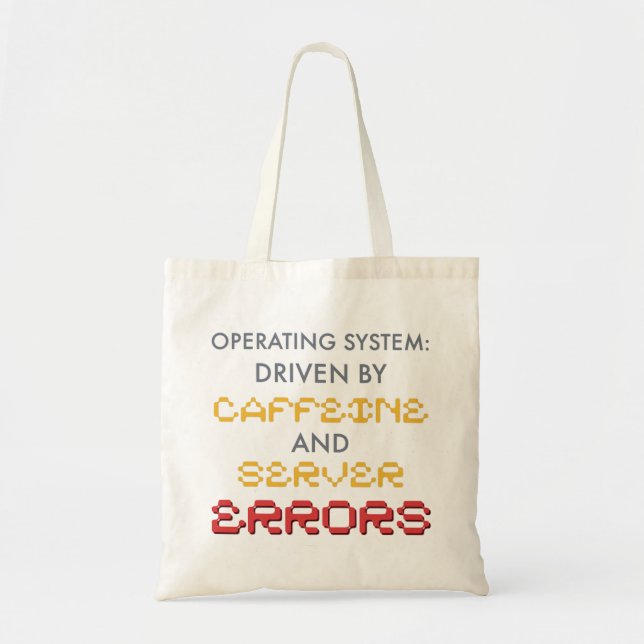 Tote Bag Citations de programmeur drôle et erreurs de serve (Devant)