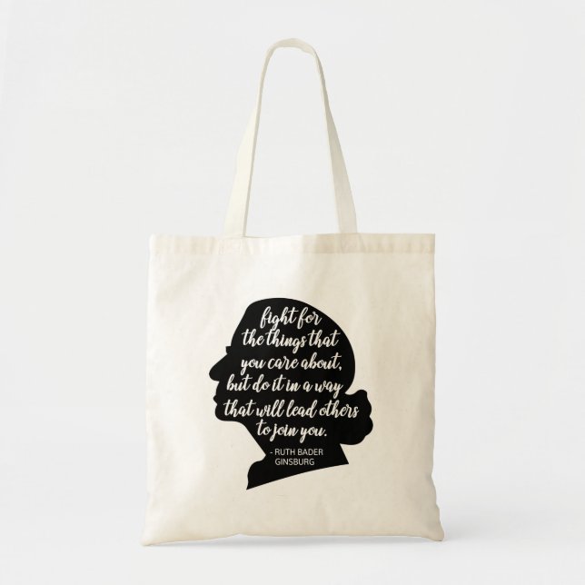 Tote Bag Citations de RBG, Citation de Ginsburg, Ruth Bader (Devant)