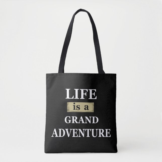 Tote Bag Citations de vie motivante (Devant)